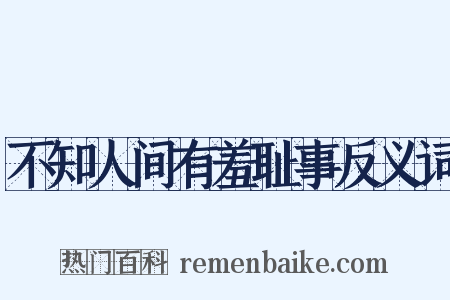 不知人间有羞耻事反义词是什么意思的图片